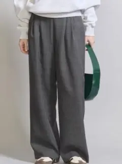 新品　BEAUTY&YOUTHグレンチェック タックワイドパンツ Mサイズ