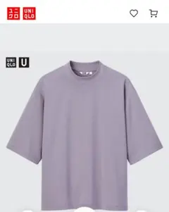 UNIQLOエアリズムコットンオーバーサイズモックネック 5分袖Ｍサイズ