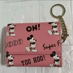 ACCOMMODE DISNEYコラボ　ミッキーマウス 三つ折り財布 ピンクのサムネイル