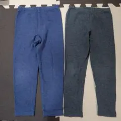 ユニクロ　110cm ブルー　グレー レギンス おまとめ