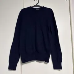 A.P.C. ネイビー クルーネックセーター Sのサムネイル