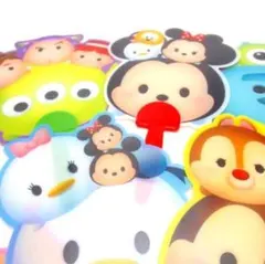 新品★ディズニー ツムツム ダイカット うちわ 2種セット