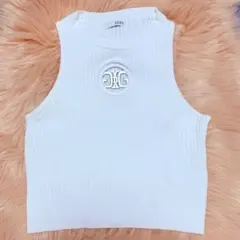 【新品、試着のみ‼️】GYDA♡アメスリニットトップス（ホワイト）⭕️即購入OKのサムネイル