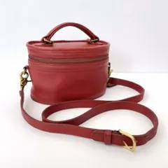 希少 オールドコーチ OLDCOACH ショルダーバッグ バニティ型 ポーチ 赤