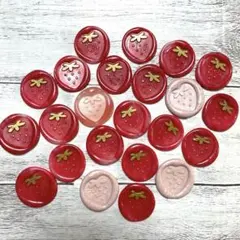 春限定 いちごモチーフシーリングスタンプシール♥️ 23枚 ラッピング おまけ付♡