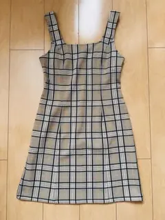 GU チェックミニジャンパードレス　xsサイズ