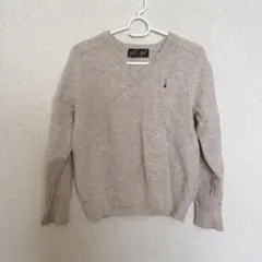 EASTBOY イーストボーイ スクールセーター ニット Vネック ベージュ