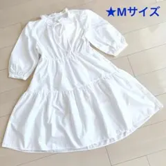 GU ❤︎ 襟フリル ティアードワンピース　Mサイズ