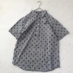 PEARLY GATES ゴルフ ポロシャツ 6 XL 総柄 ロゴ シアサッカー
