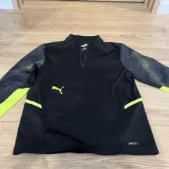 PUMA 長袖カットソー 130 ブラック/イエロー