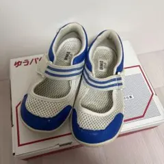 IFME ホワイト/ブルー 上履き　17cm