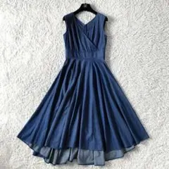 グレースコンチネンタル　デニム　フレア　ワンピース　カシュクール　Aライン　36