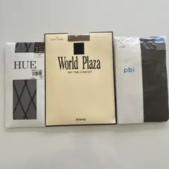 ストッキング　ダイヤ柄タイツ　ダイヤ柄ハイソックス　セット