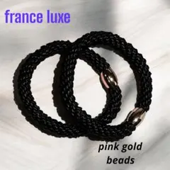France Luxe PONYヘアゴム ブラック ピンクゴールドのサムネイル