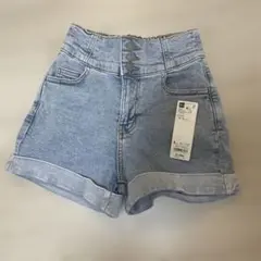タグ付き未使用品GU ストレッチデニムショートパンツ S (140)