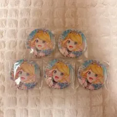 プロセカ プロジェクトセカイ グリッター缶バッジ 鏡音リン