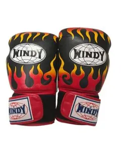 美品セット販売 WINDY 赤 ボクシンググローブ 黒 キックミット×2個