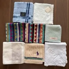 used タオルハンカチ8枚　バーバリー　ラルフローレン　ウェッジウッド 他