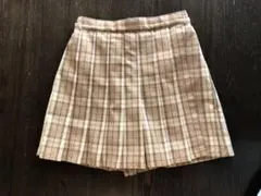 ユニクロ　GIRLS チェックプリーツミニスコート　140