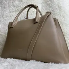 IACUCCI イアクッチ 2way ハンドバッグ レザー グレージュ