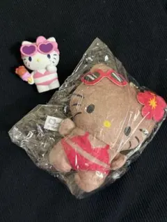 サンリオキャラクターズ　ハローキティ　水着　日焼け　マスコットセット