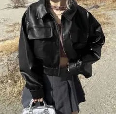 sedacle girl クロップドフェイクレザー