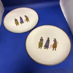 よ*ん様 SOMABITO スカルデザイン皿 2枚セット リッドコースター