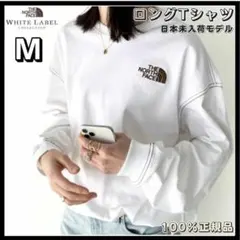 韓国　ノースフェイス　M 長袖　ロンT　白　オーバーサイズ　日本未入荷　カットー