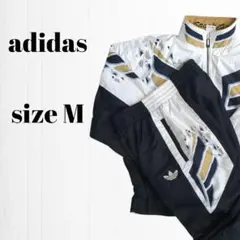〇　adidas　アディダス　ナイロンジャケット　上下セット　M　ホワイト