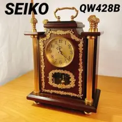 1980年 SEIKO 置時計 QW428B クォーツ 回転飾り アンティーク SEIKO セイコー 回転飾り付き 置時計 QW428B アンティーク調 - メルカリ