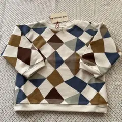 ORGANIC ZOO パッチワーク柄　スウェットトレーナー　3-4y