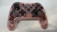<美品> Switch コントローラー　3COINS クリアピンク