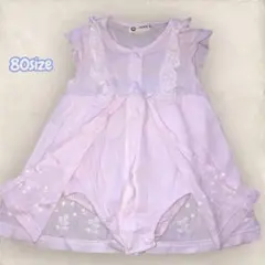 Bebe 薄紫色　ロンパース 80サイズ