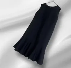 EPOCA ニットワンピース　裾フレアライン　ブラック40