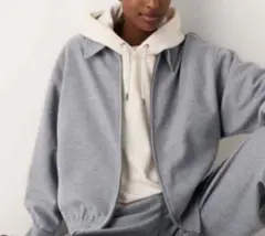 UNIQLO ブラッシュドジャージーオーバーサイズブルゾン