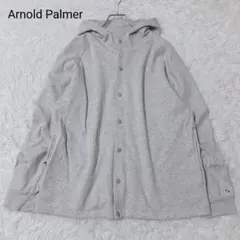 アーノルドパーマー パーカー LLサイズ グレー フード付き ボタン トップス