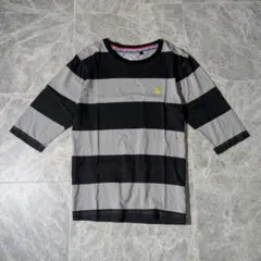 archive three-quarter sleeve striped y2k