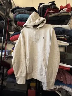 k*o様 ラルフローレン 茶色ポニー ワンポイント プルオーバーパーカー グレー