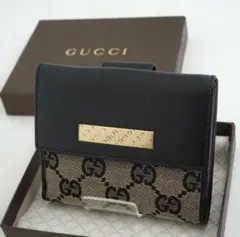 ✨新品未使用・箱付き✨　GUCCI ミニ財布　GGライン　インターロッキング