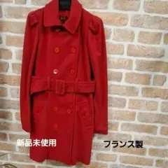 【フランス】赤ダブル☆ブレストコート☆高級感あるクラシック仕立て