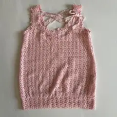 【Y2Kレア】LIZ LISA 総レース バッククロス タンクトップ ピンクのサムネイル