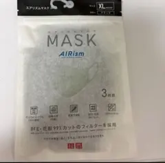 ユニクロ エアリズムマスク 3P XL ブラック 3枚組のサムネイル