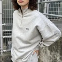 ユニセックス ハーフジップ トレーナー チャオパニック ゆったり ジップアップ