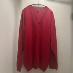 HARRITON 赤 カーディガン XL