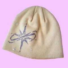 最終値下げ！sedagle セダグル　スターロゴビーニー　y2k ベージュ