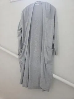 index 七分袖 ロングカーディガン グレーMのサムネイル
