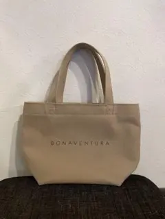 美品　BONAVENTURA ベージュ トートバッグ　ミニサイズ　グレージュ