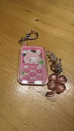 【匿名・翌日発送可】サンリオキャラクターズ ガラケー風キーホルダー マイメロ