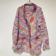 カラフル　鮮やか　可愛い　カーディガン　上着