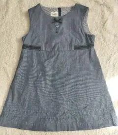 familiar デニムノースリーブワンピース 90